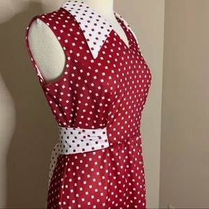Vintage | Red and White Polka Dot Maxi Dress